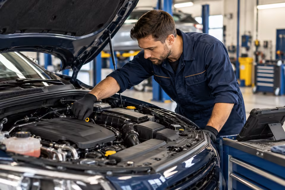 Engine & Transmission automotive service illustration