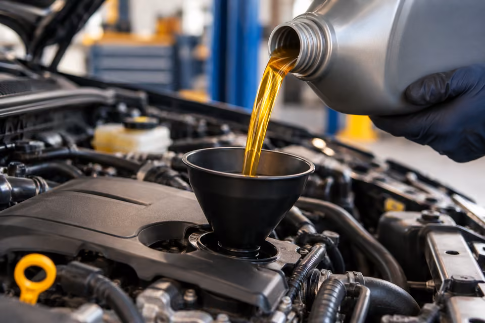 Full Synthetic Oil Change automotive service illustration